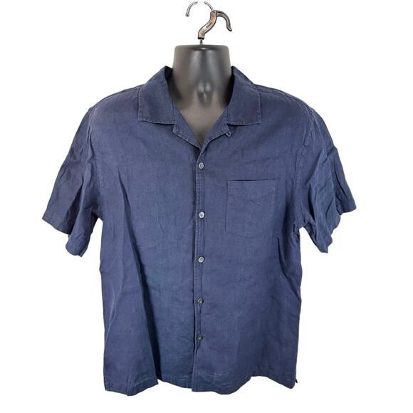 Todd Snyder Baird McNutt Irish Linen Shirt Size Large Short Sleeve Button Up - Picture 1 of 10